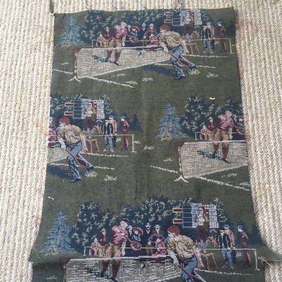 Tapestry Fabric.Tennis Theme. 33x13 - Picture 4 of 8